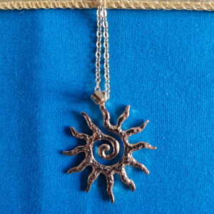 Sun Spiral Necklace - symbolising life force, vitality, inner power, and positive energy